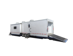 4 Station Makeup Wardrobe trailer with slideout and rear ramp door